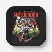 Aangepaste Motocross-racebesturing met vuil spoor Papieren Bordje (Voorkant)