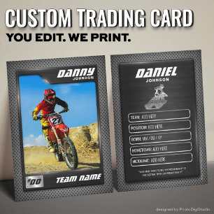 Aangepaste Motocross Ruilkaart, Grafiet Dirt Bike Contactkaartje