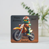 Aangepaste Motocross-uitnodiging Kaart (Staand voorkant)