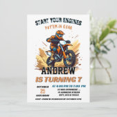 Aangepaste Motorcross Racing Dirt Adventure Verjaa Kaart (Staand voorkant)