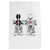 Aangepaste motorfiets bruiloft voor fietsen Gemidd Medium Cadeauzakje (Achterkant)
