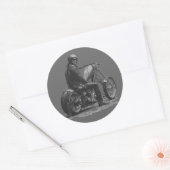 Aangepaste Motorfiets Chopper Liefde Ronde Sticker (Envelop)