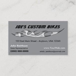 Aangepaste motorfiets Chrome Vlam Custom Bike Sh Visitekaartje