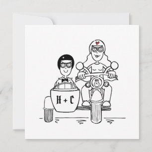 Aangepaste Motorfiets en Sidecar avond Kaart