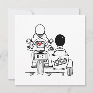 Aangepaste Motorfiets en Sidecar avond Kaart