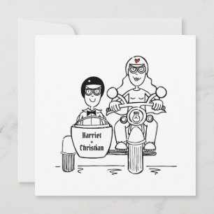 Aangepaste Motorfiets en Sidecar avond Kaart