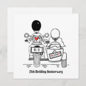 Aangepaste motorfiets en Sidecar-Jubileum Kaart (Voorkant / Achterkant)