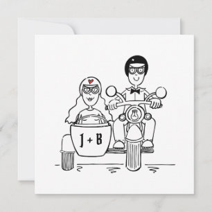 Aangepaste motorfiets- en sidecar-weddenschappen kaart