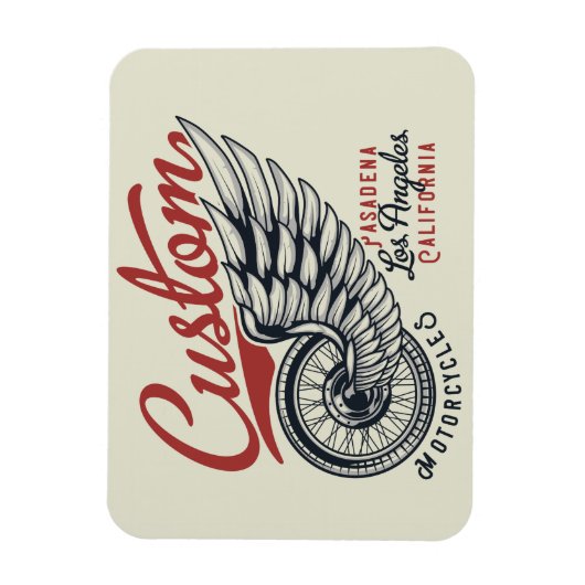 Aangepaste motorfiets magneet (Verticaal)