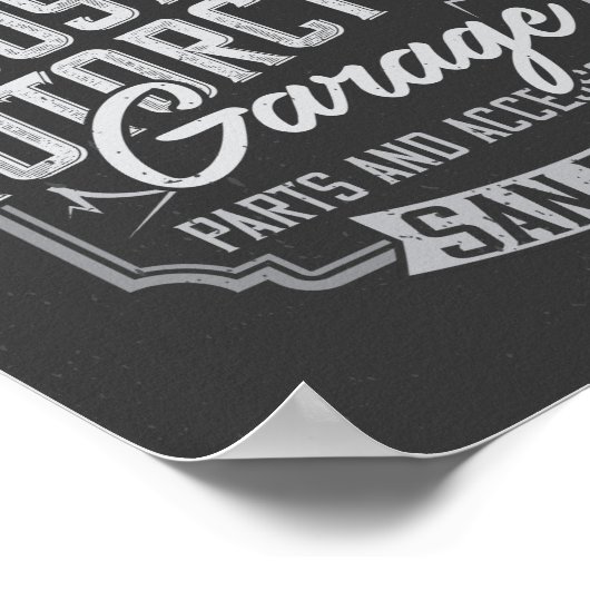 Aangepaste motorfiets . poster (Hoek)