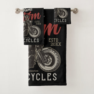 Aangepaste motorfiets Rebel Cruiser Biker Garage Bad Handdoek