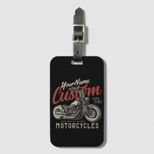 Aangepaste motorfiets Rebel Cruiser Biker Garage Bagagelabel