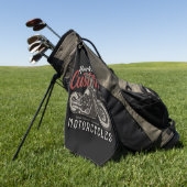 Aangepaste motorfiets Rebel Cruiser Biker Garage Golfhanddoek (Groen)