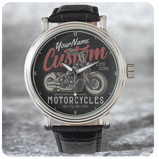 Aangepaste motorfiets Rebel Cruiser Biker Garage Horloge (Creator heeft geüpload)