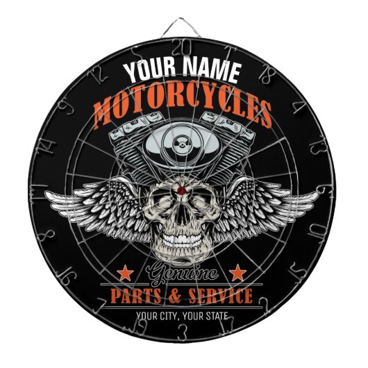 Aangepaste motorfiets van motorfiets met motorfiet dartbord (Voorkant)