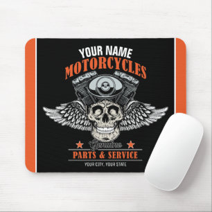 Aangepaste motorfiets van motorfiets met motorfiet muismat