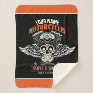 Aangepaste motorfiets van motorfiets met motorfiet sherpa deken