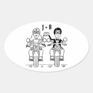 Aangepaste motorfietsen voor weddenschappen ovale sticker