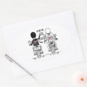 Aangepaste motorfietsen voor weddenschappen ovale sticker (Envelop)