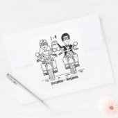 Aangepaste motorfietsen voor weddenschappen vierkante sticker (Envelop)