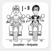 Aangepaste motorfietsen voor weddenschappen vierkante sticker (Voorkant)