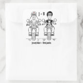 Aangepaste motorfietsen voor weddenschappen vierkante sticker (Tas)