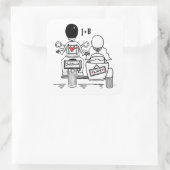 Aangepaste motorfietsen voor weddenschappen vierkante sticker (Tas)