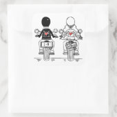 Aangepaste motorfietsen voor weddenschappen vierkante sticker (Tas)