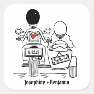 Aangepaste motorfietsen voor weddenschappen vierkante sticker