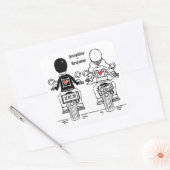 Aangepaste motorfietsen voor weddenschappen vierkante sticker (Envelop)