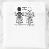 Aangepaste motorfietsen voor weddenschappen vierkante sticker (Tas)