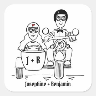 Aangepaste motorfietsen voor weddenschappen vierkante sticker