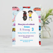 Aangepaste motorfietsfeest kaart (Staand voorkant)