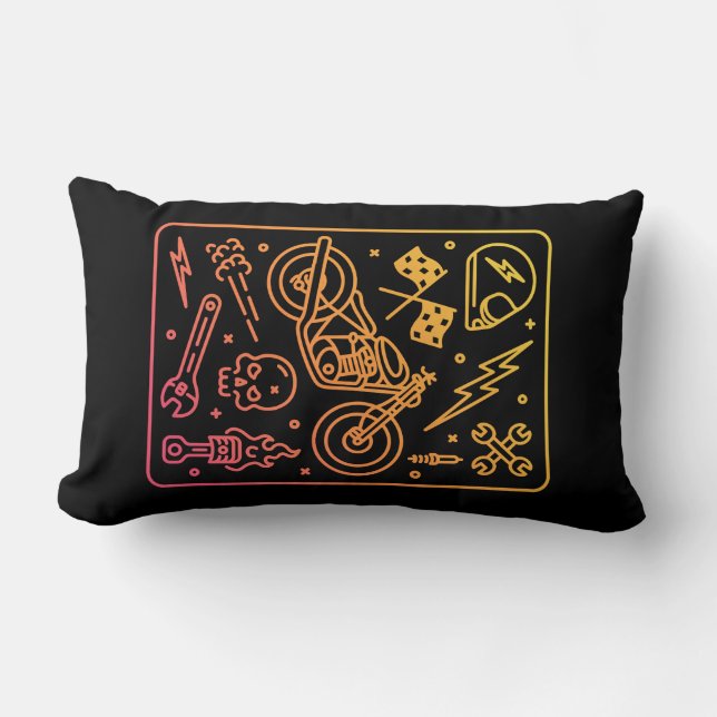 Aangepaste motorgarage 1 kussen (Voorkant)