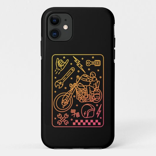 Aangepaste motorgarage 3 Case-Mate iPhone case (Achterkant)
