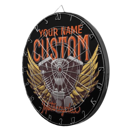 Aangepaste motorrijwielen Eagle Wings Biker Garage Dartbord (Voorkant Rechts)