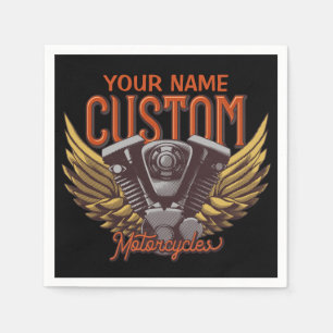 Aangepaste motorrijwielen Eagle Wings Biker Garage Servet