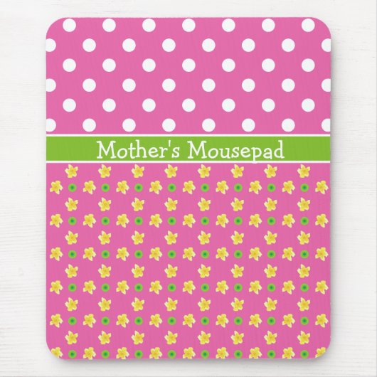 Aangepaste mousepad: Primroses en Polkas op diepro Muismat (Voorkant)