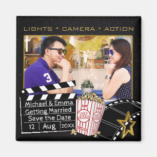 Aangepaste Movie Star De datum opslaan Magneet