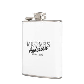 Aangepaste Mr en Mrs Bruiloft Familie cadeau Heupfles (Links)