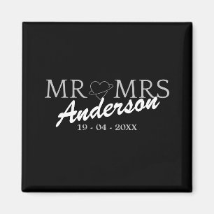 Aangepaste Mr en Mrs Bruiloft Familie cadeau Magneet