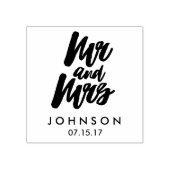 Aangepaste Mr en Mrs Rubber Stamp Rubberstempel (Afrduk)