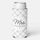 Aangepaste Mrs Est. Modern Elegant Script Pas getr (Seltzer Achterkant)