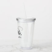 Aangepaste Mrs Est. Modern Elegant Script Pas getr Acryl Drinkbeker (Links)