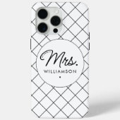 Aangepaste Mrs Est. Modern Elegant Script Pas getr Case-Mate iPhone Case (Achterkant)