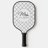 Aangepaste Mrs Est. Modern Elegant Script Pas getr Pickleball Paddle (Voorkant)