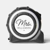 Aangepaste Mrs Est. Modern Elegant Script Pas getr Rolmaat (Voorkant)