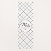 Aangepaste Mrs Est. Modern Elegant Script Pas getr Yogamat (Voorkant)