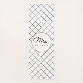 Aangepaste Mrs Est. Modern Elegant Script Pas getr Yogamat (Achterkant)