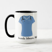 Aangepaste MSN Blue Scrubs Stethoscoop Mok (Links)